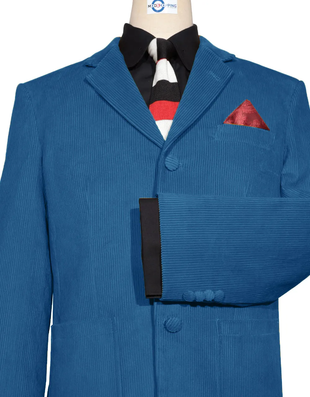 Corduroy Jacket -Deep Sky Blue Corduroy Jacket