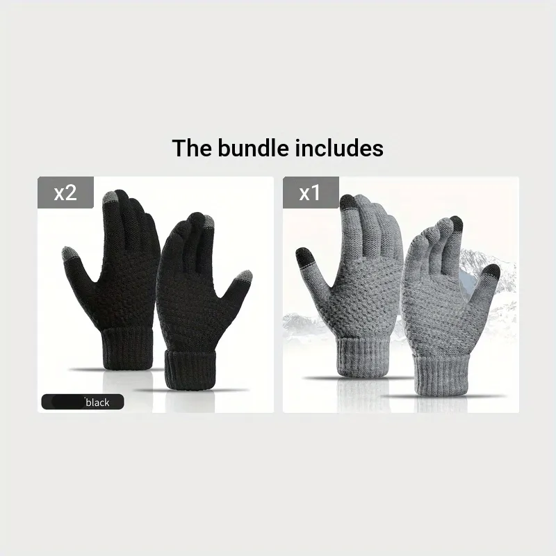 Cozy Cashmere Knit Gloves Perfect for Couples Ideal Gift