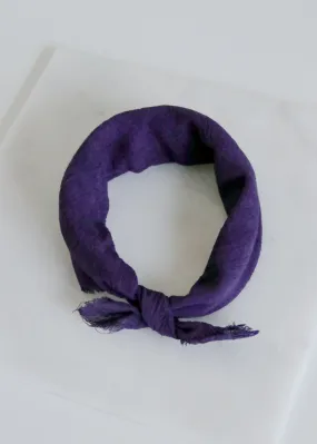 Deep Violet Cotton Plant Dyed Bandana