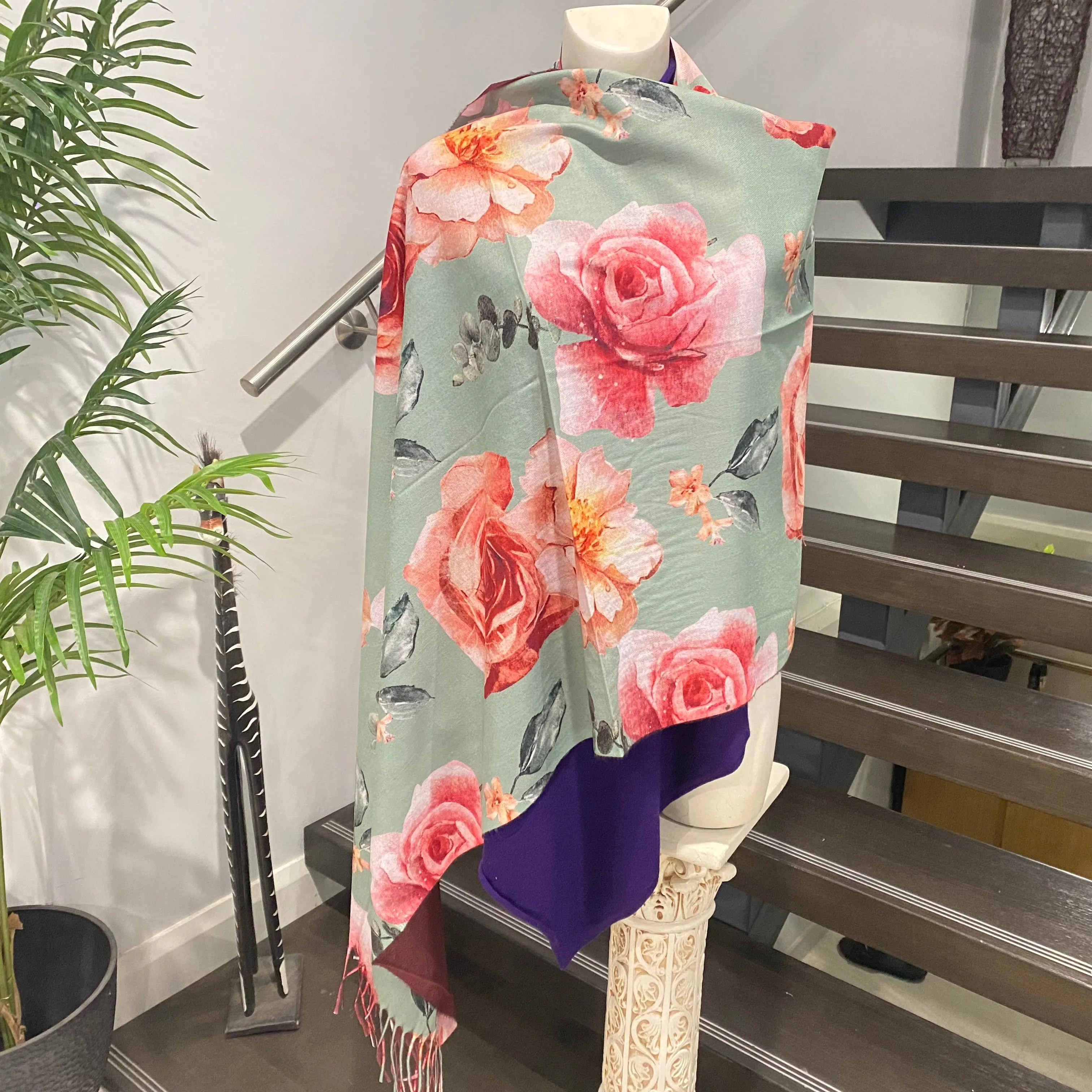 DEIA floral Cashmere blend Scarf