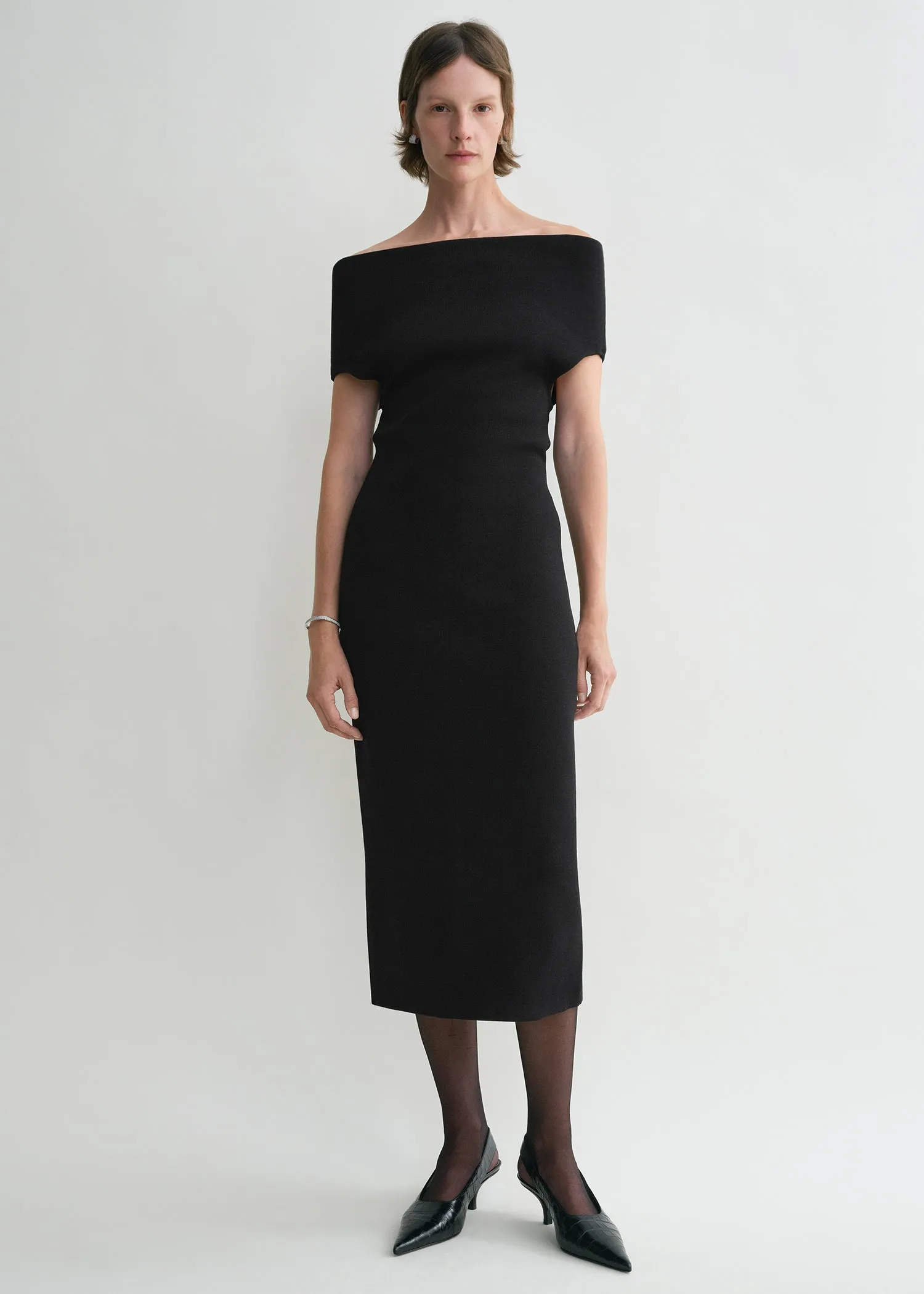 Double-knit dress black