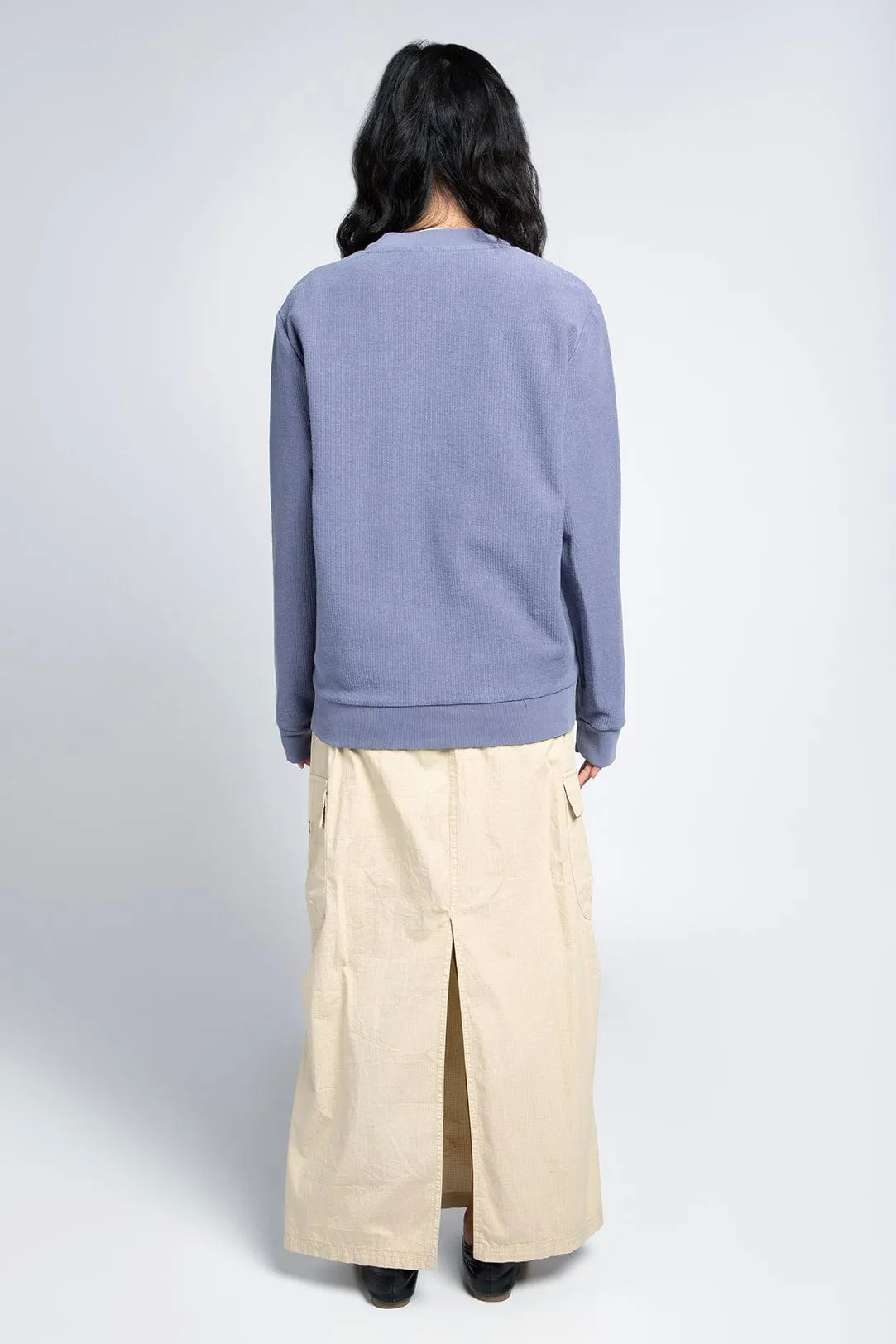 Exclusive Freshman Corduroy Cardigan - Muted Lavender Blue