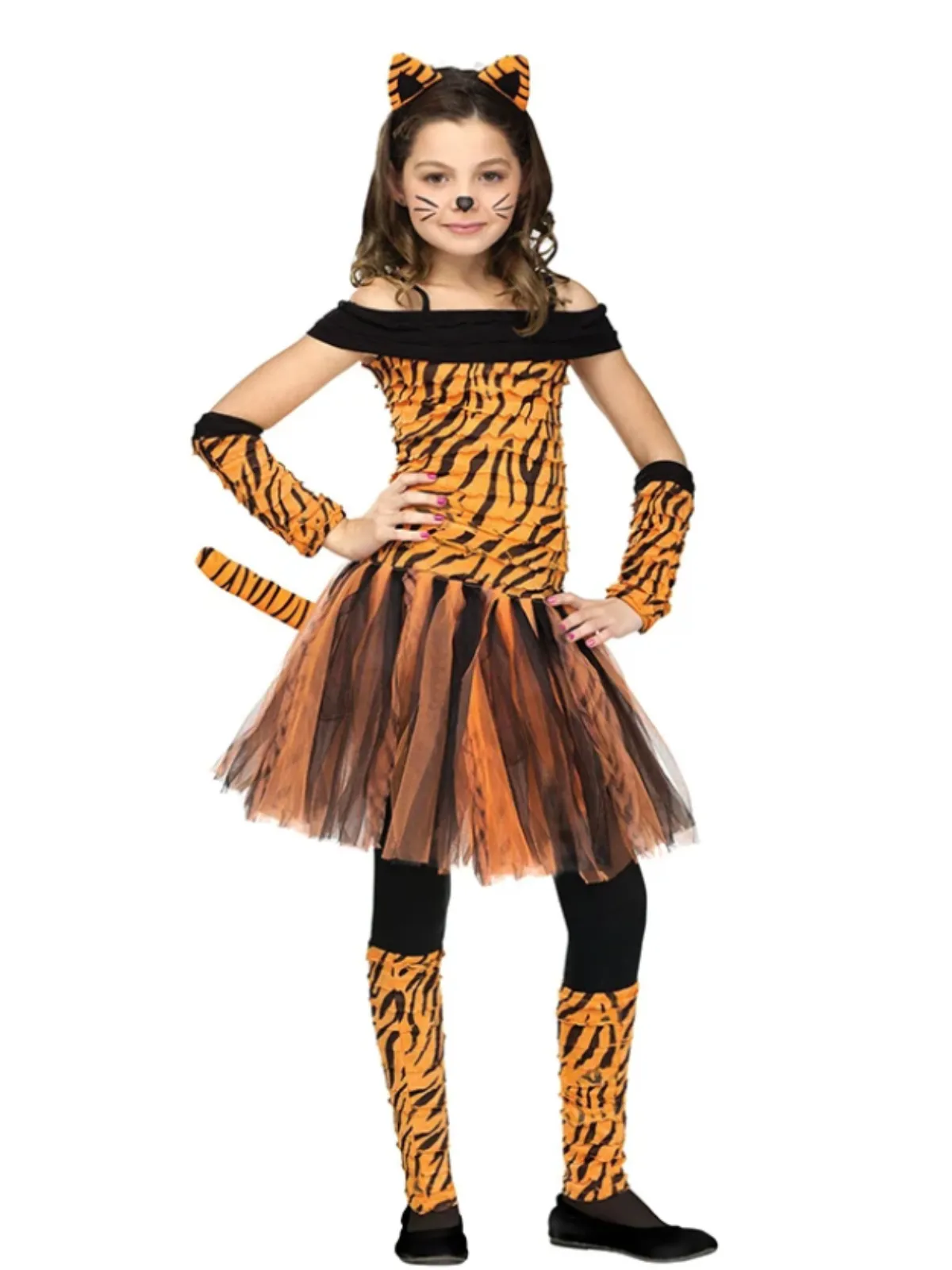 Girls Fun and Cute Tiger Halloween Costume