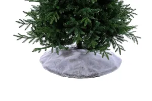 Grey Faux Fur Tree Skirt 90cm