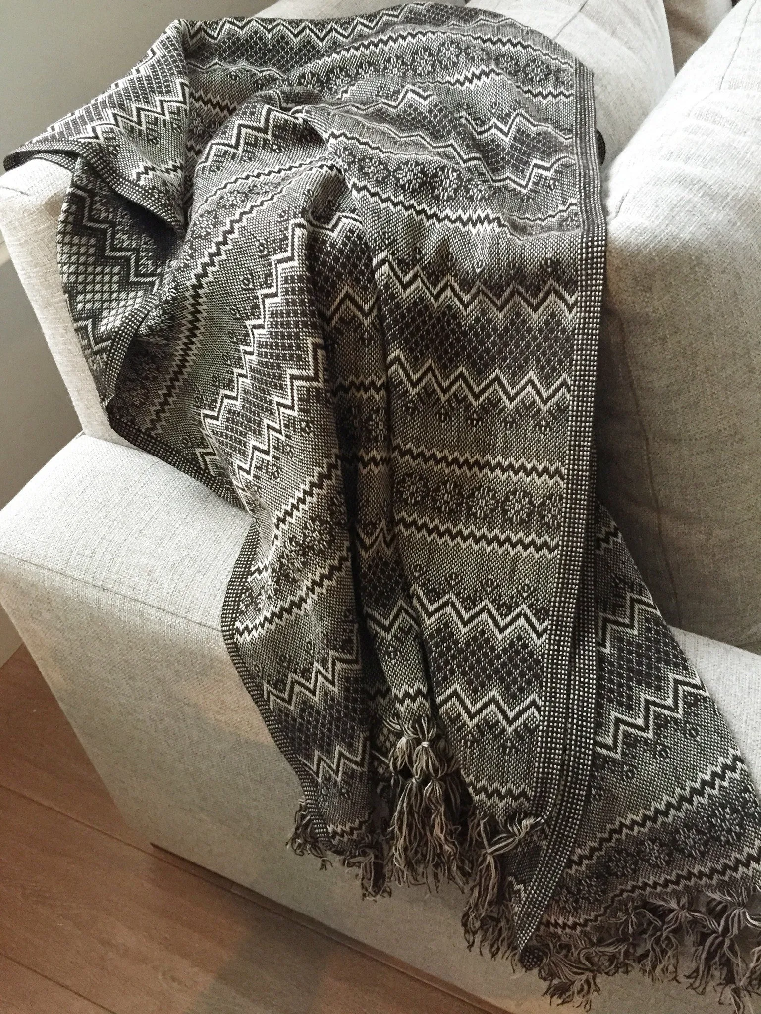 Handwoven Mexican Blanket or throw -Lightweight