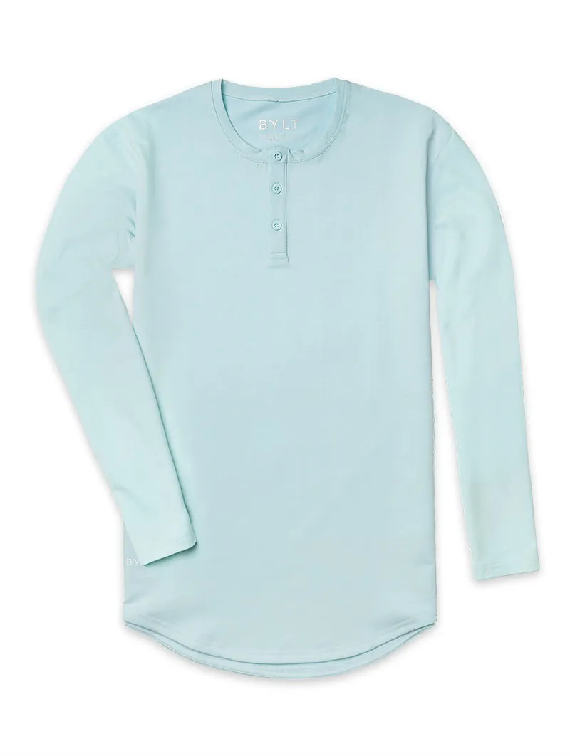 Henley Drop-Cut Long Sleeve: LUX