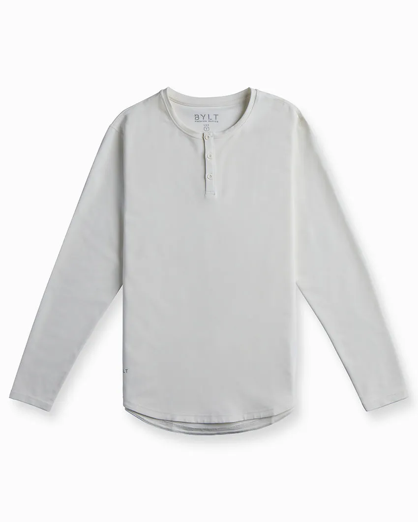 Henley Drop-Cut Long Sleeve: LUX