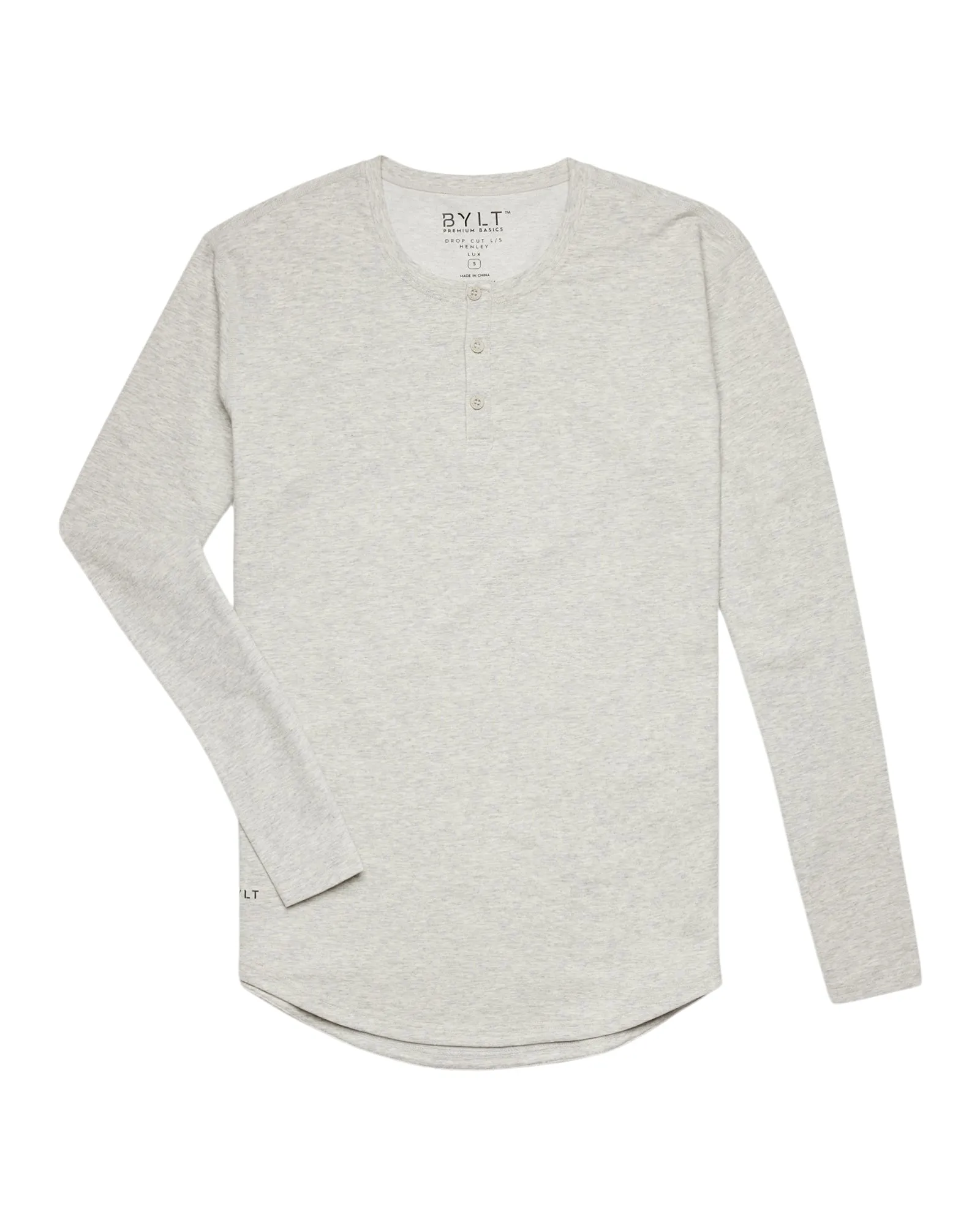 Henley Drop-Cut Long Sleeve: LUX