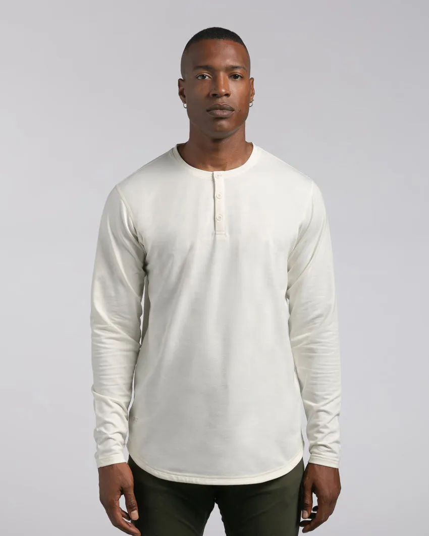 Henley Drop-Cut Long Sleeve: LUX