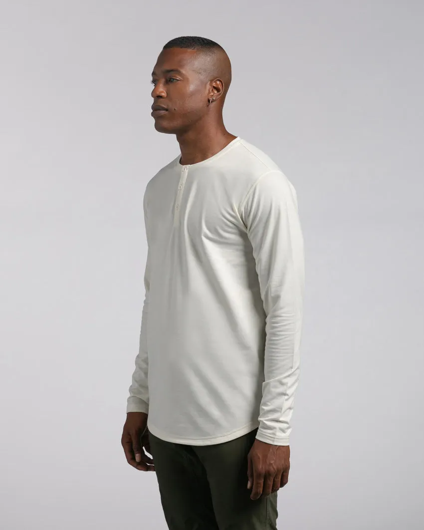 Henley Drop-Cut Long Sleeve: LUX