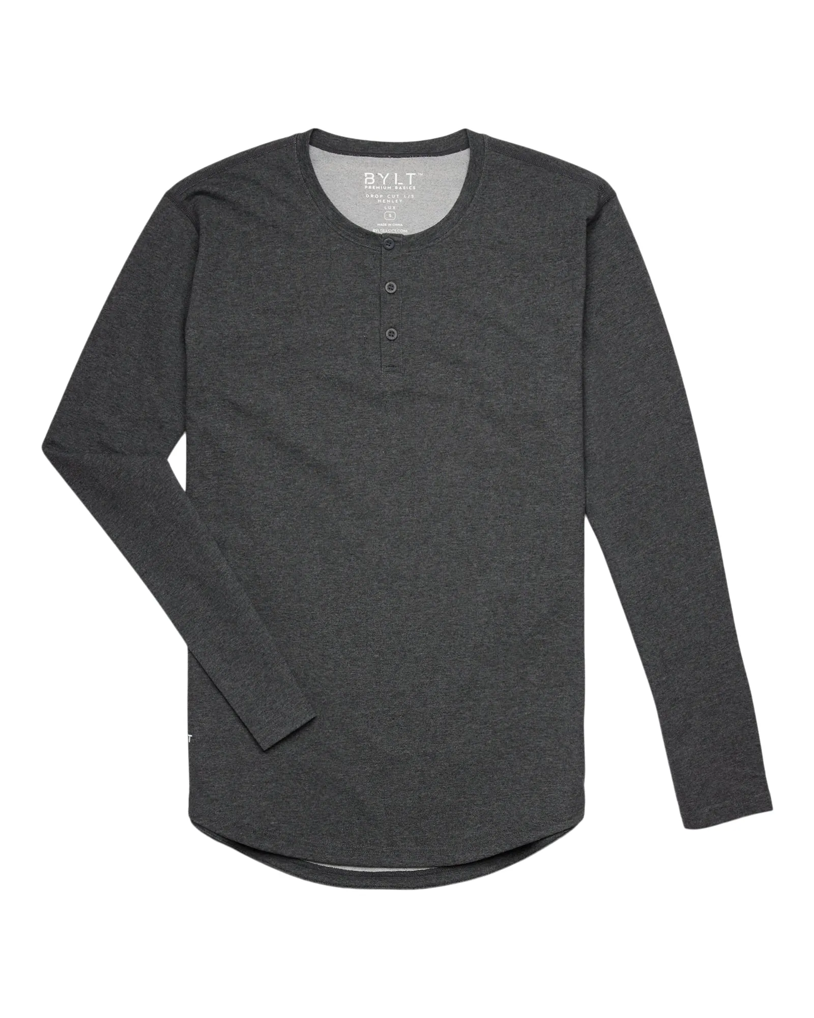 Henley Drop-Cut Long Sleeve: LUX