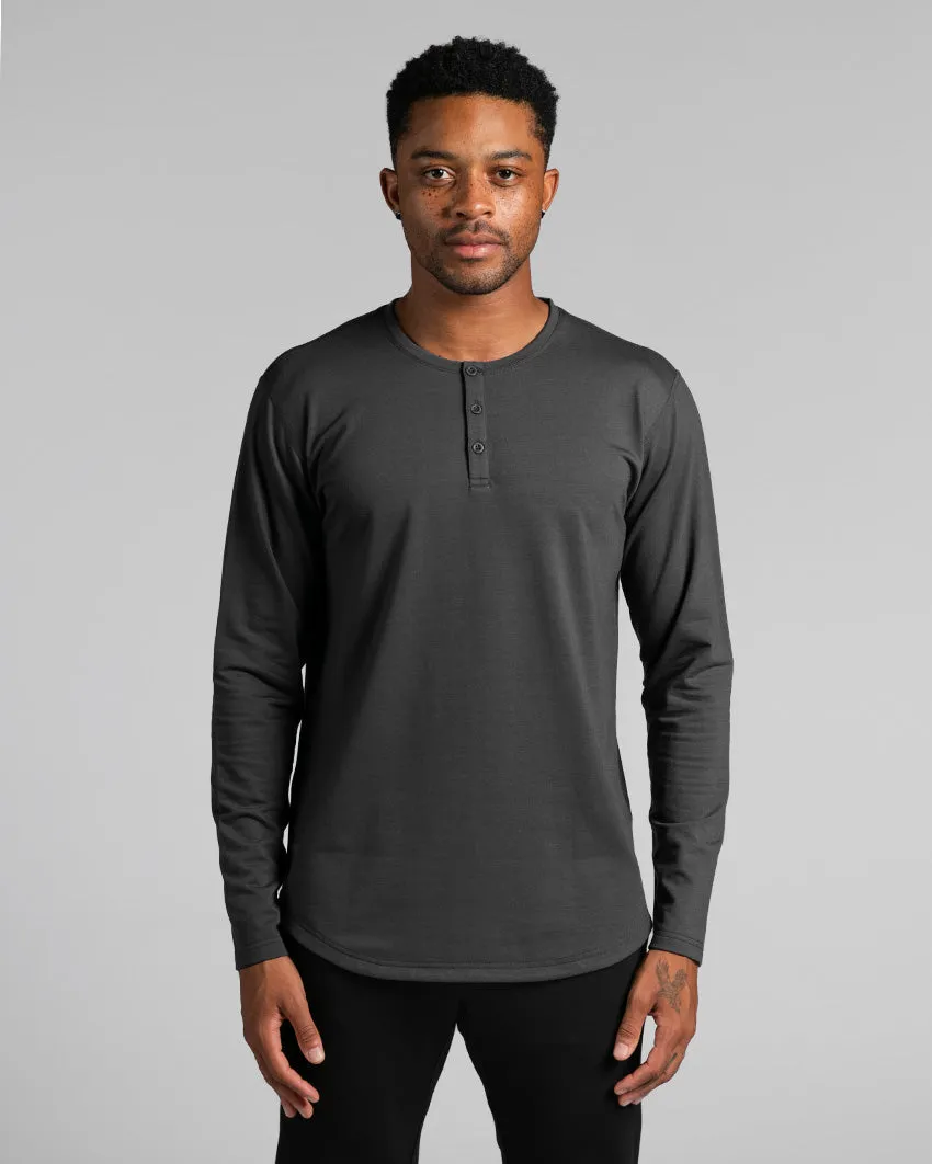 Henley Drop-Cut Long Sleeve: LUX