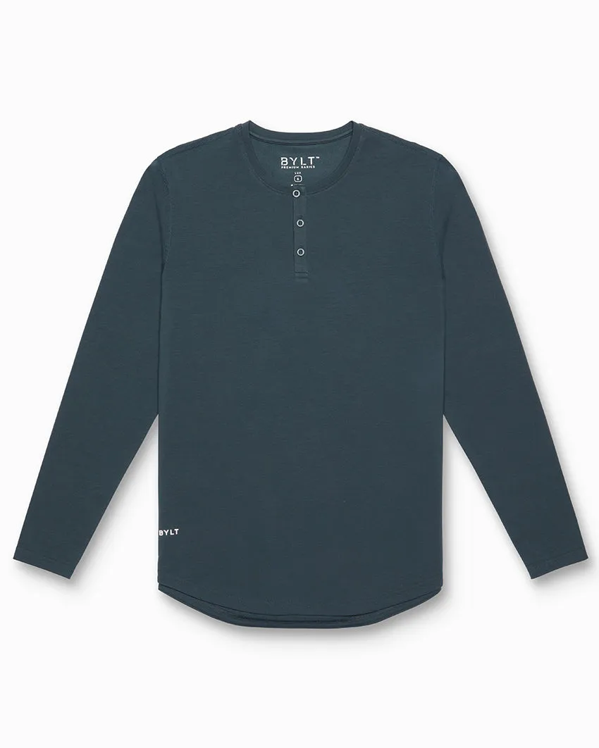 Henley Drop-Cut Long Sleeve: LUX