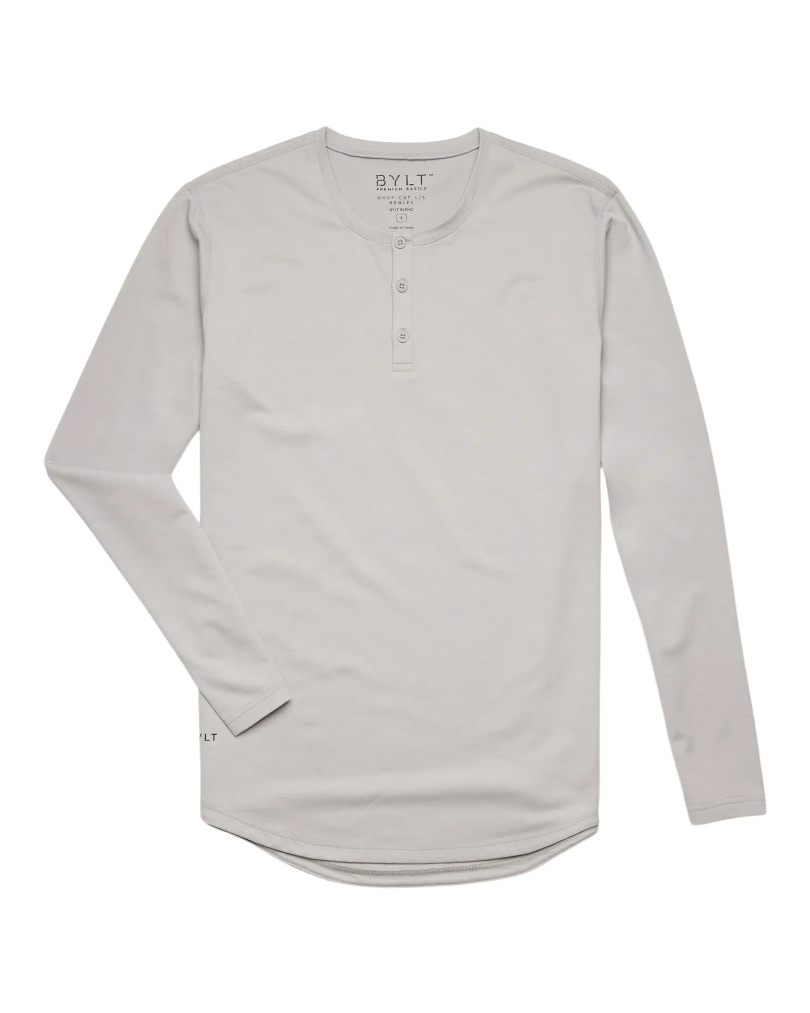 Henley Drop-Cut Long Sleeve: LUX