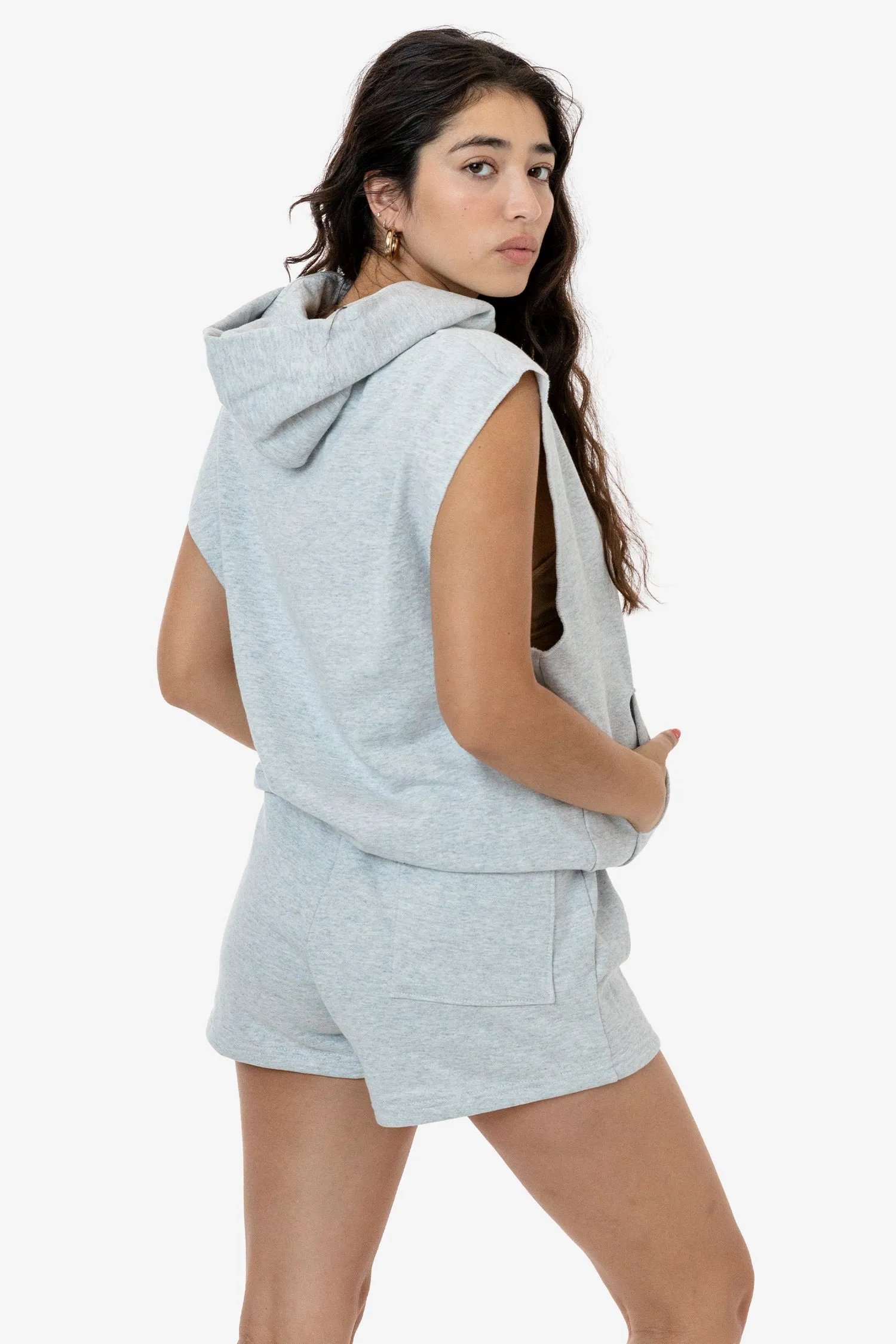 HF08 - Heavy Fleece Sleeveless Hoodie (Piece Dye)