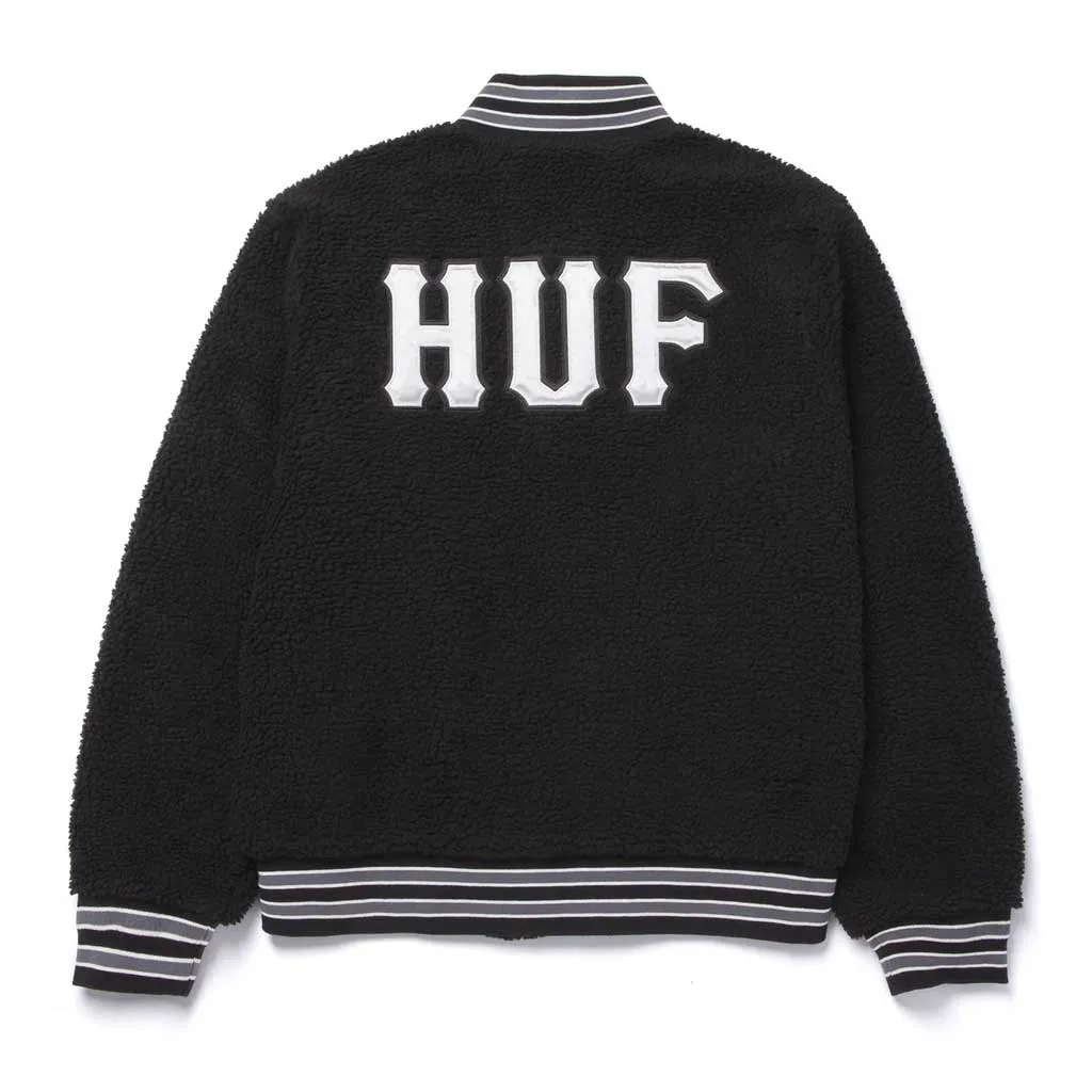 Huf Sherpa Varsity Jacket - Black