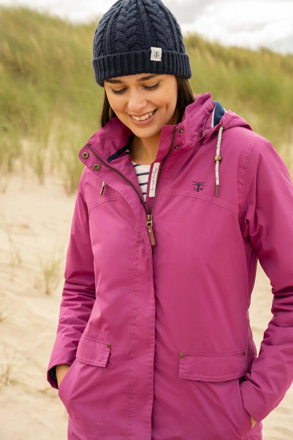 Iona Coat - Fuchsia