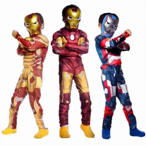 Ironman War Machine Muscle costume for Boys- Blue