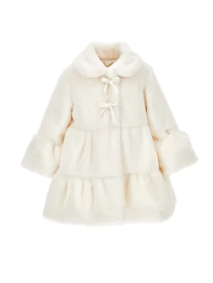 Ivory Fur Tiered Baby Coat