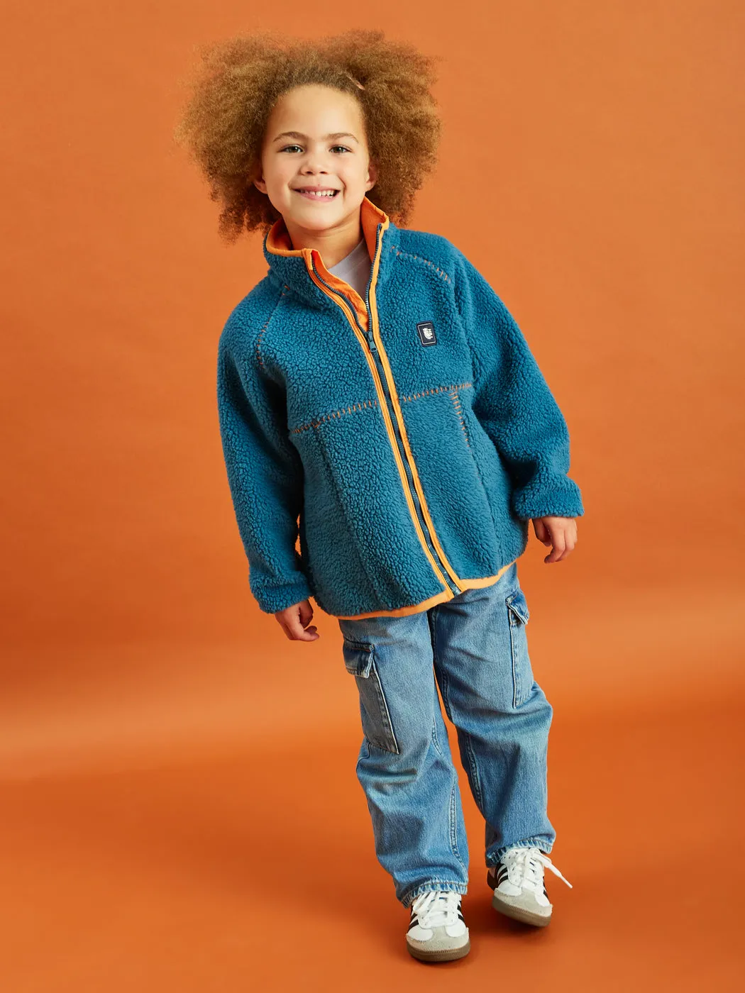 Kids Baylor Full Zip Sherpa Fleece