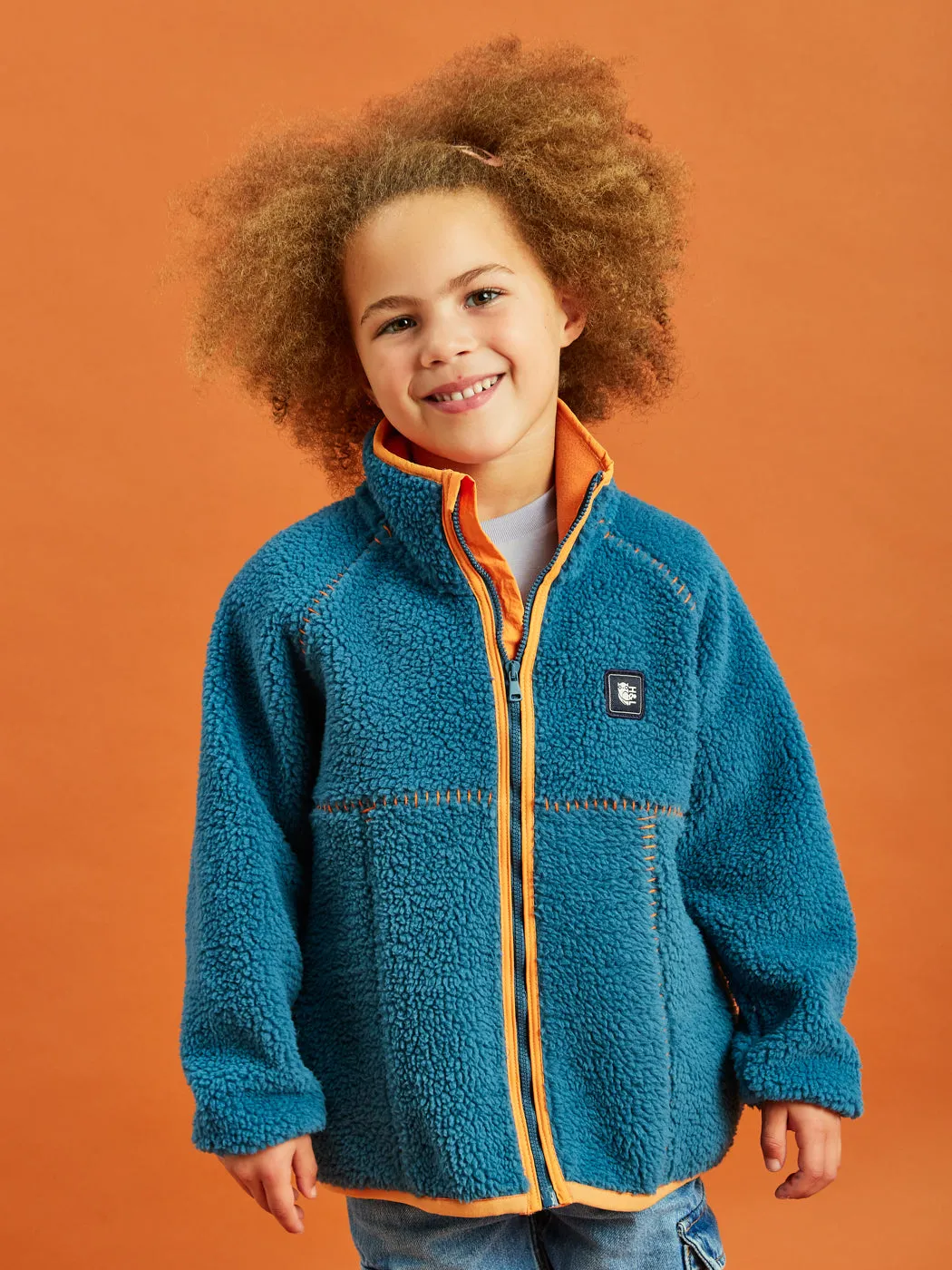 Kids Baylor Full Zip Sherpa Fleece