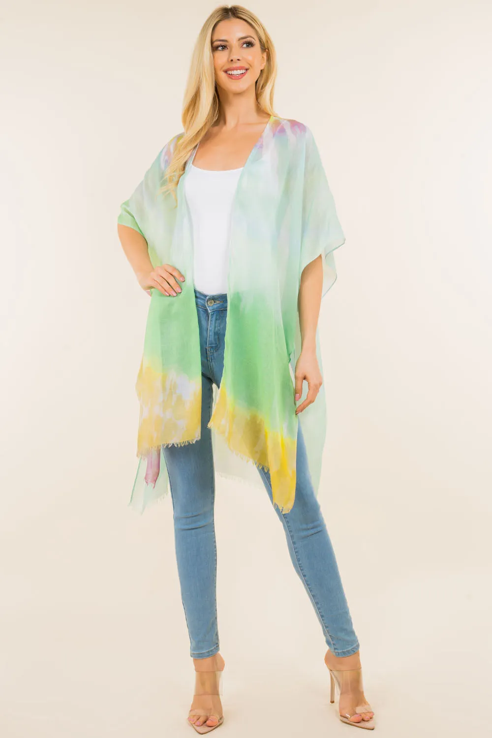 KP-4117 watercolor ombre kimono