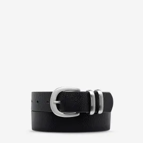 Let It Be Belt - Black/Silver