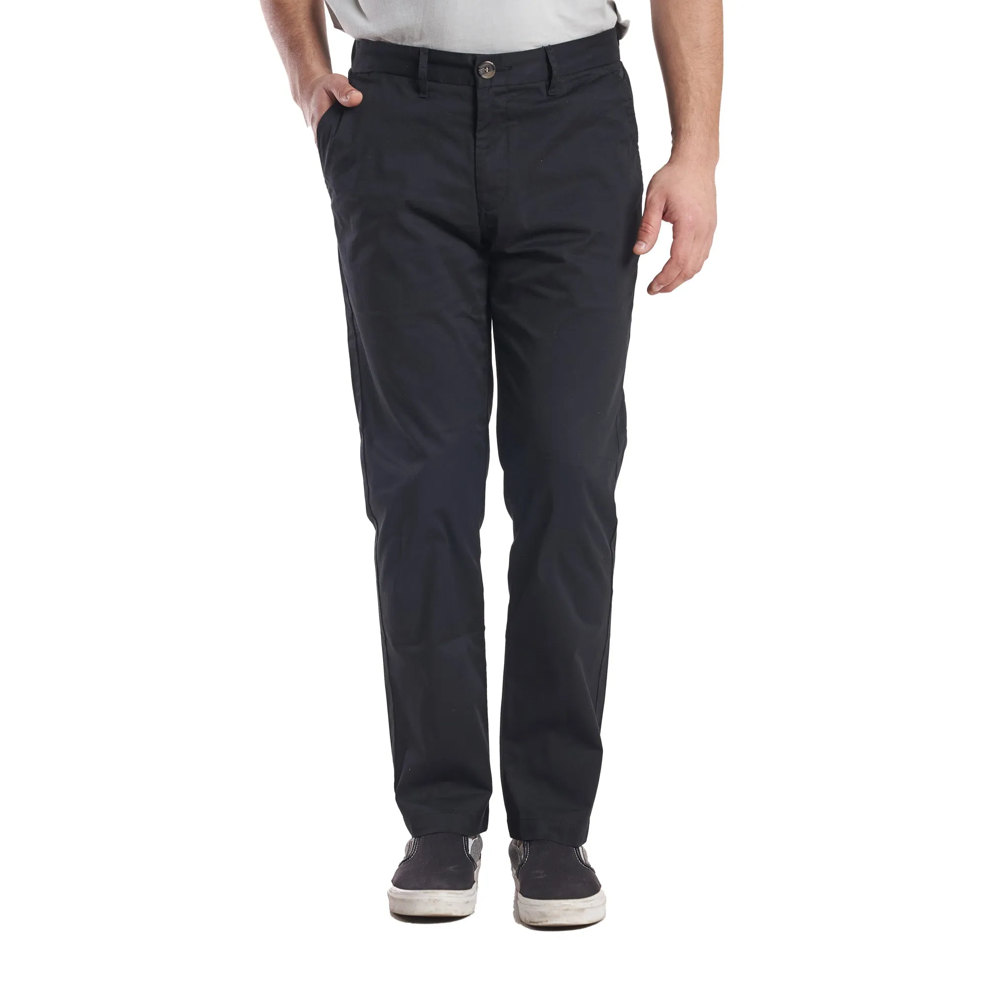 Lightweight Stretch Chinos Standard Fit - Black