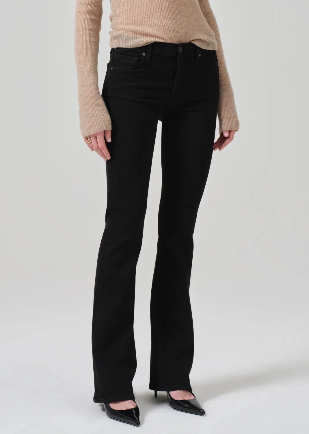 Lilah High Rise Bootcut Jeans 32.5in Plush Black