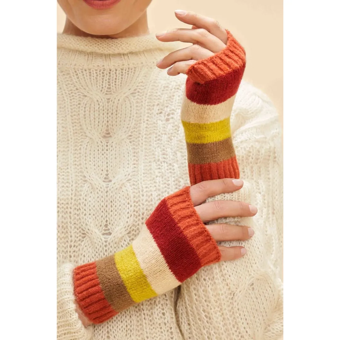 Lilia Wrist Warmers by Powder UK - Sunset