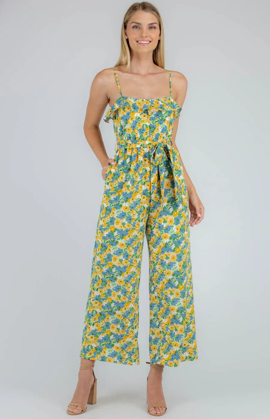 Lorita Jumpsuit - Lemon floral