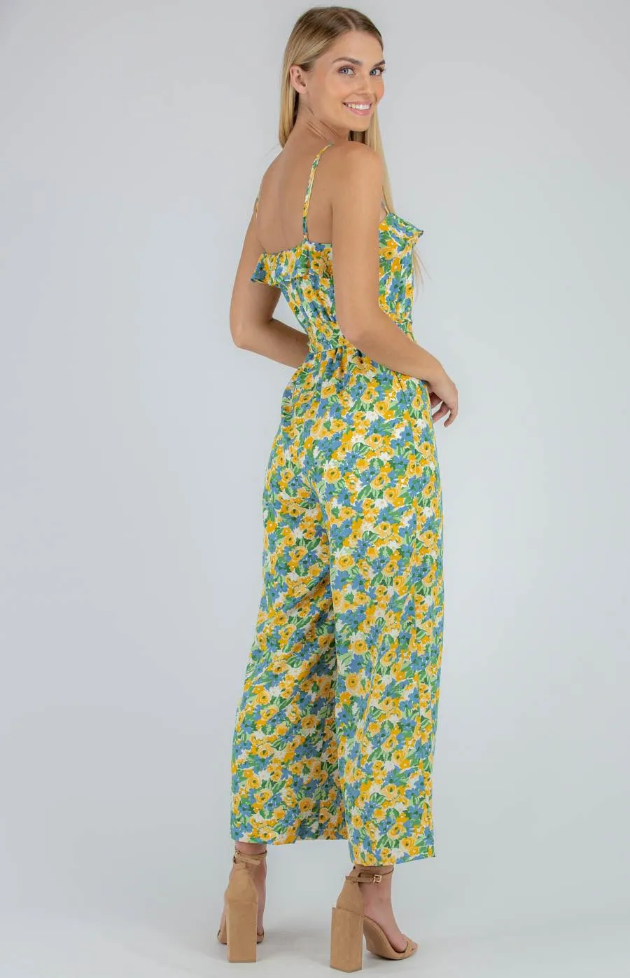 Lorita Jumpsuit - Lemon floral