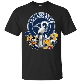 Los Angeles Rams Super Bowl 2019 Mickey Minnie Mouse Donald Daisy Duck Football Nfl Men Cotton T-Shirt