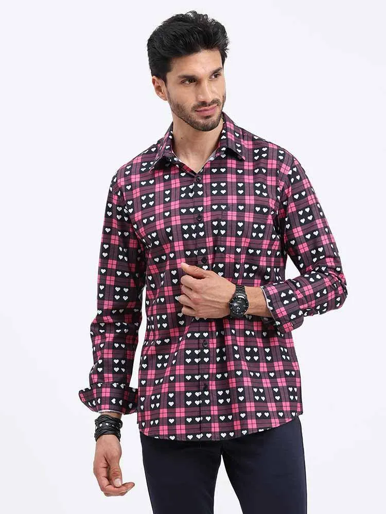 Love Checks Printed Full Sleeve Shirt