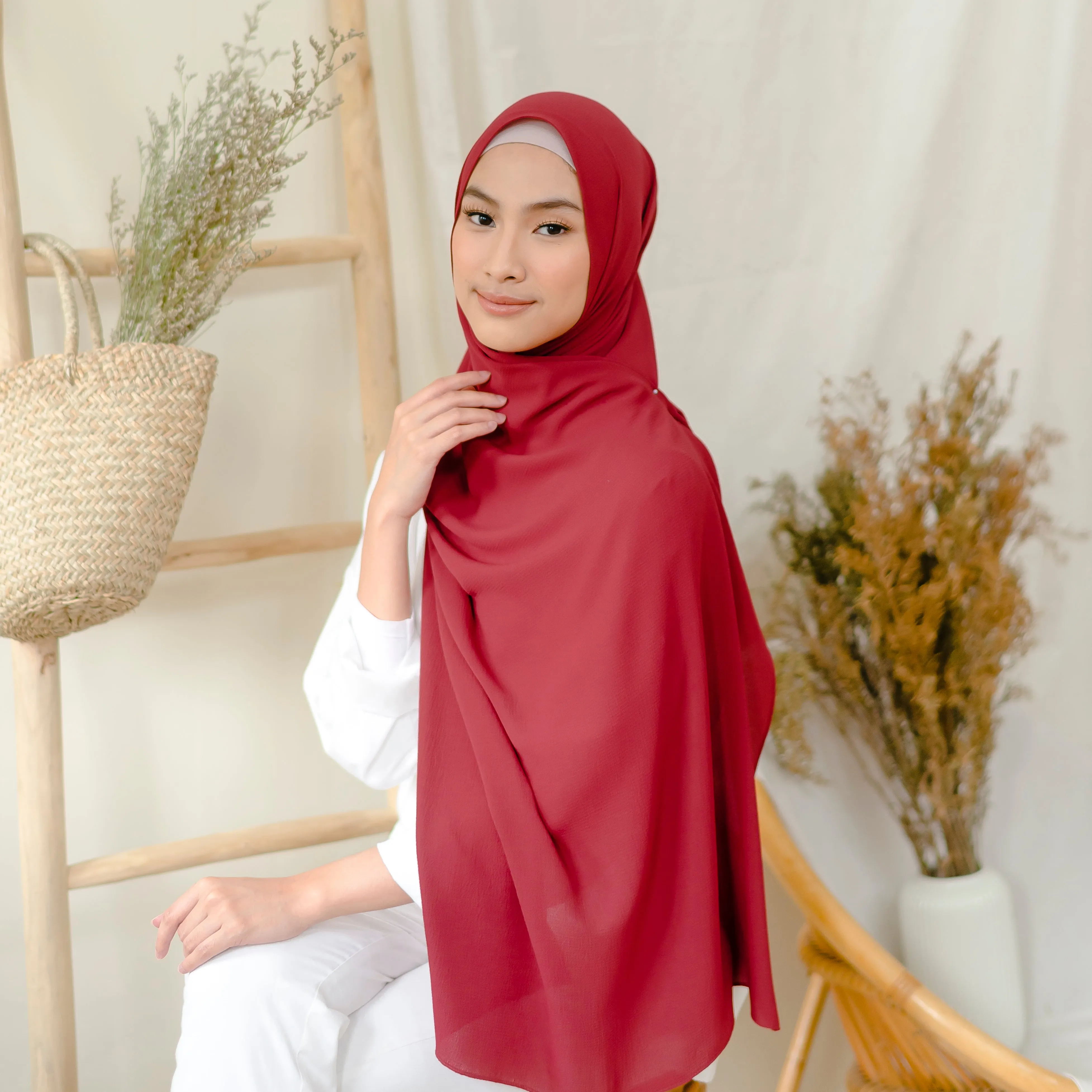 Malaysia Shawl Red