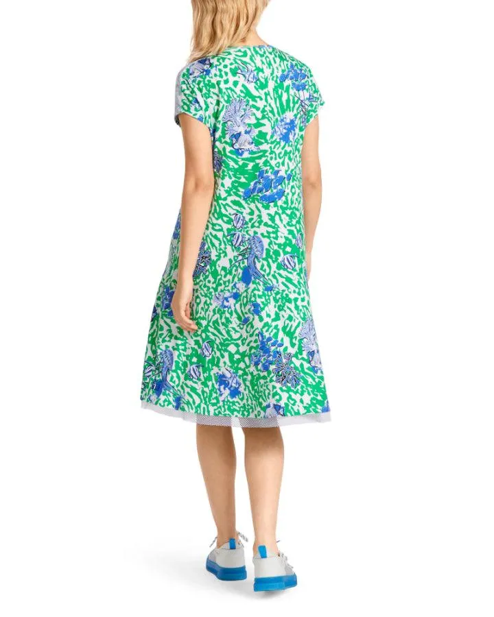 Marc Cain Print Cap Sleeve Dress