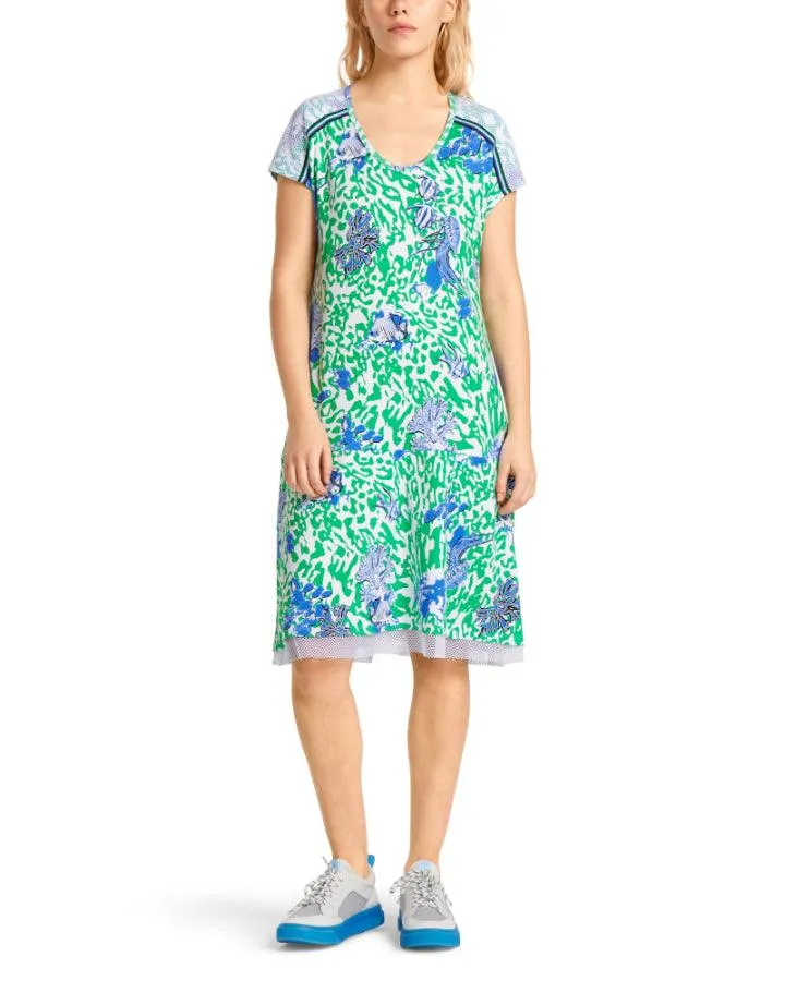 Marc Cain Print Cap Sleeve Dress