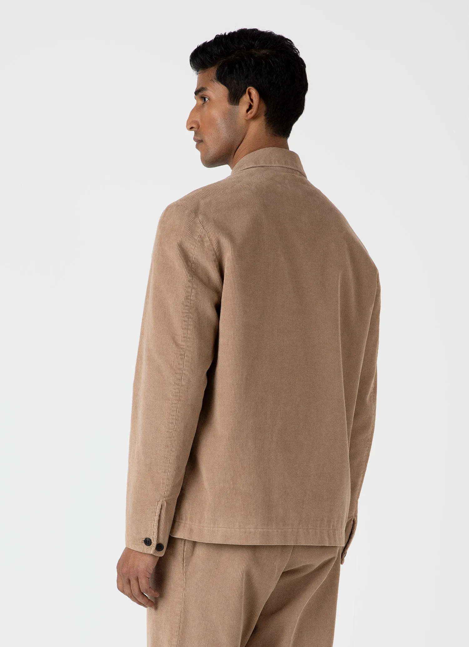 Men's Cord Harrington Jacket in Sandstone