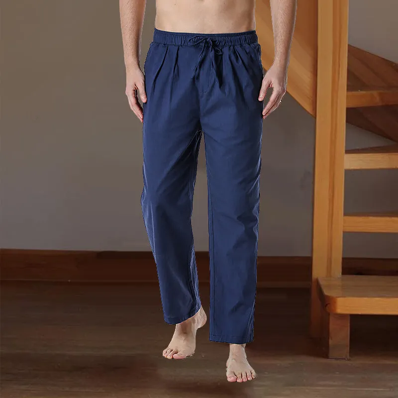 Men’s Cotton Linen Drawstring Pants