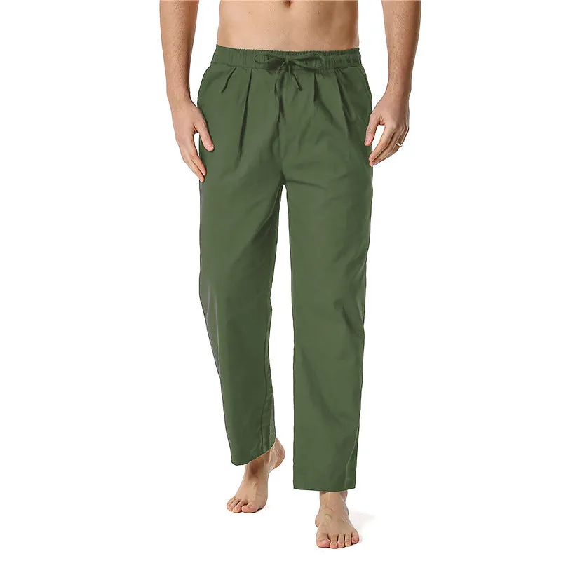 Men’s Cotton Linen Drawstring Pants