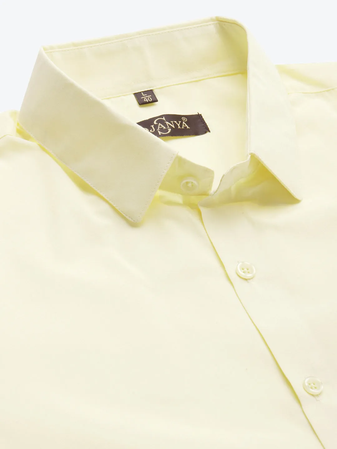 Men's Cotton Yellow Half sleeves Casual Shirt