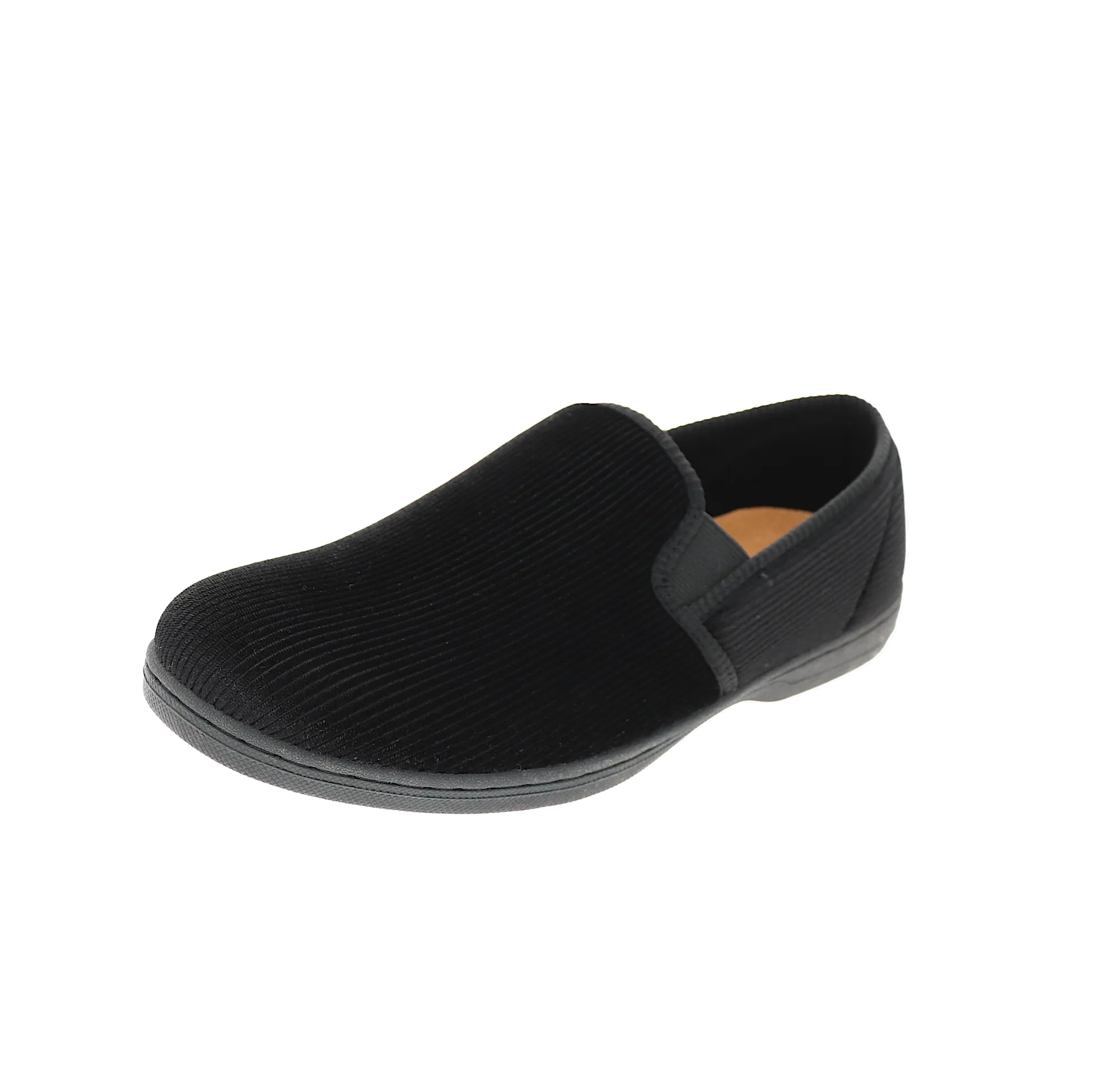 Mens Foamtreads "Regal 2" Slipper - Medium Width - Black