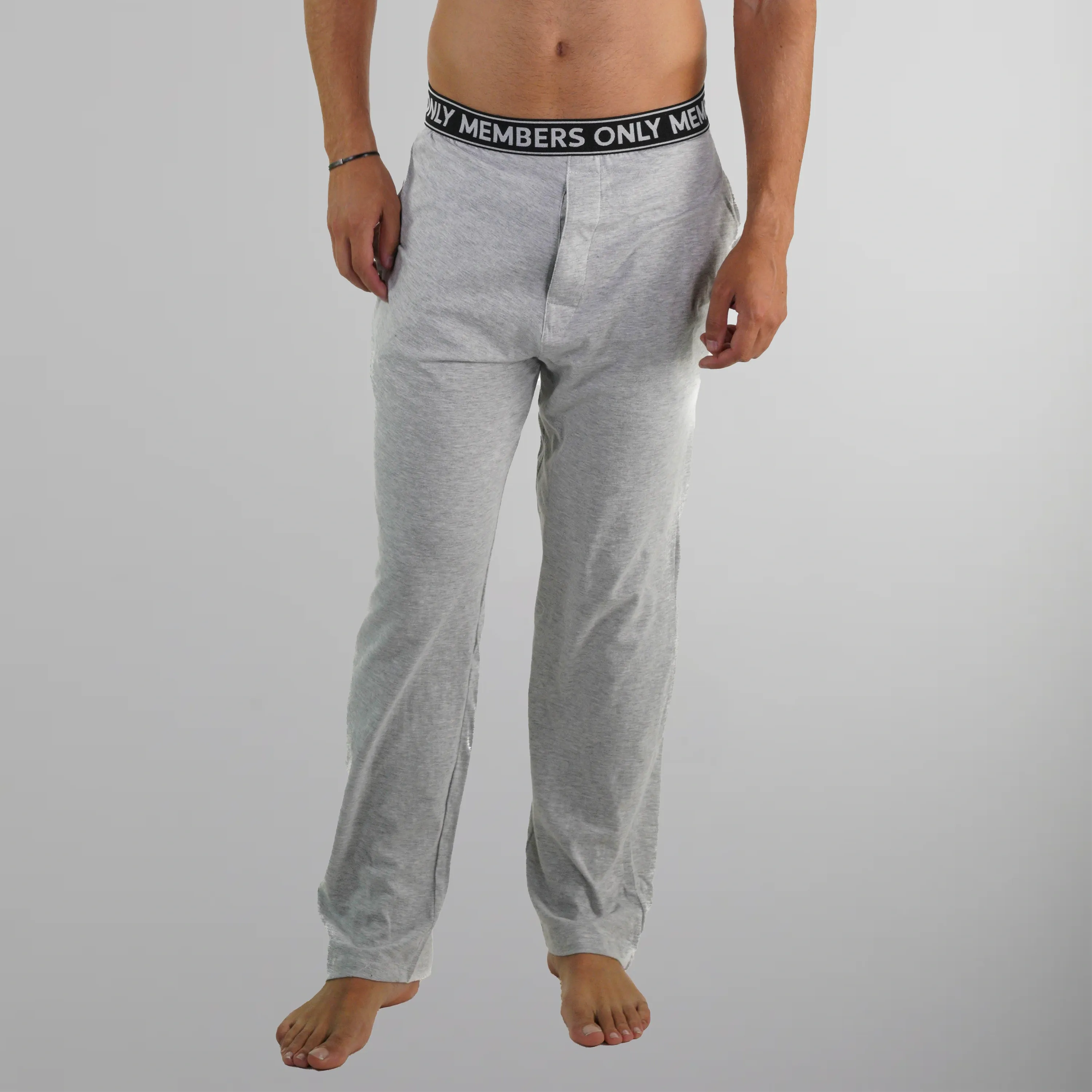 Men's Jersey Sleep Pant Logo Elastic - Grey - FINAL SALE