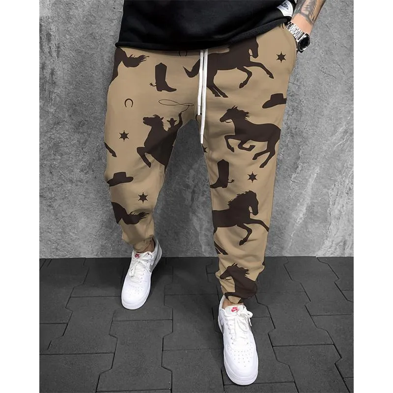 MEN'S PRINTED ELASTICATED SWEATPANTS 29608246YM