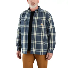 Men's Relaxed Fit Flannel Sherpa-Lined Shirt Jacket 106354