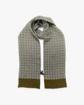 Men's Silk Scarf in Geometric Pattern - The Bellingham