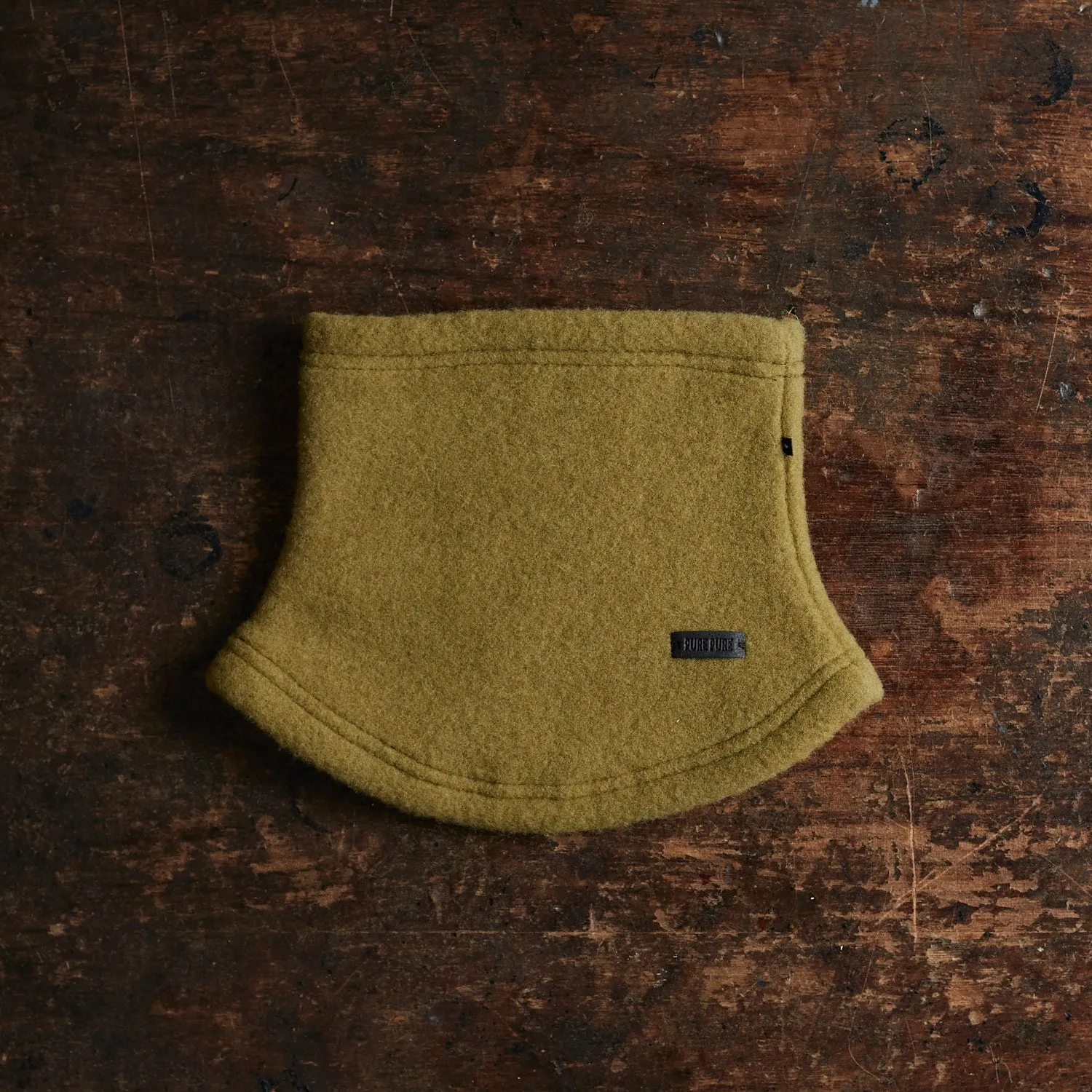 Merino Wool Fleece Neck Warmer - Golden Reed