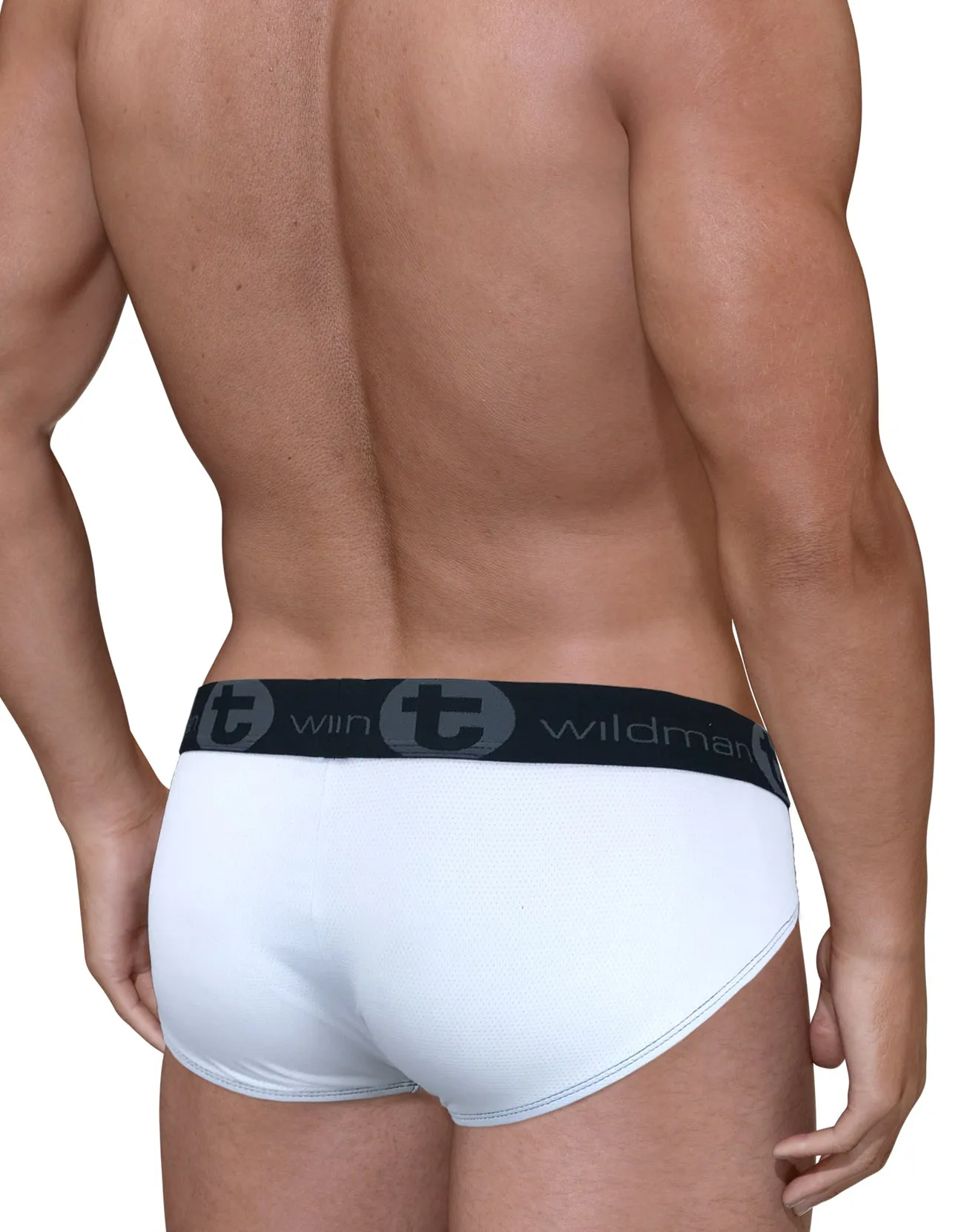 Mesh Big Boy Pouch Brief with Stripe