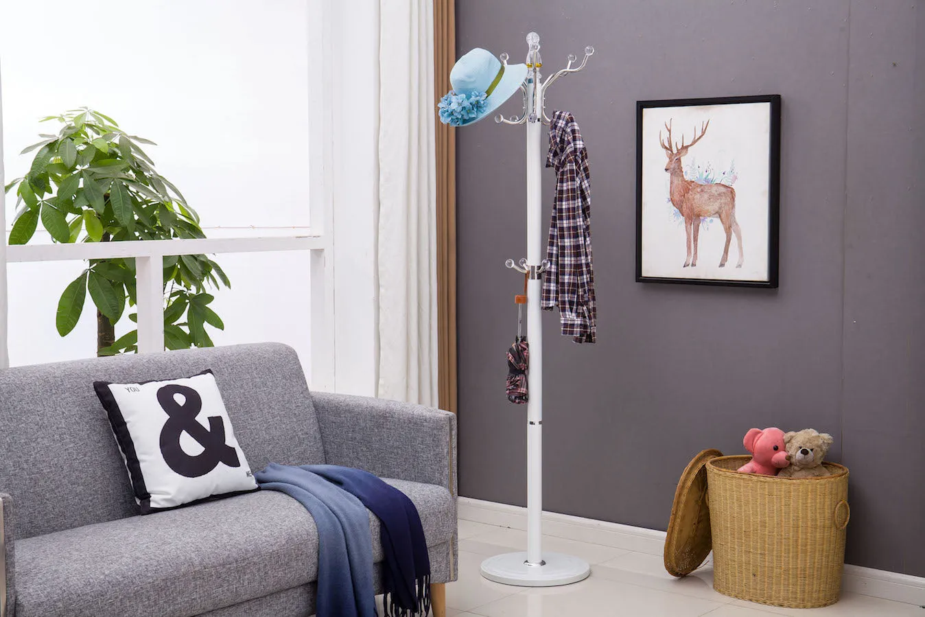 METALLO | Lovely Coat Hanger | Colours: Black, Brown, White & Grey