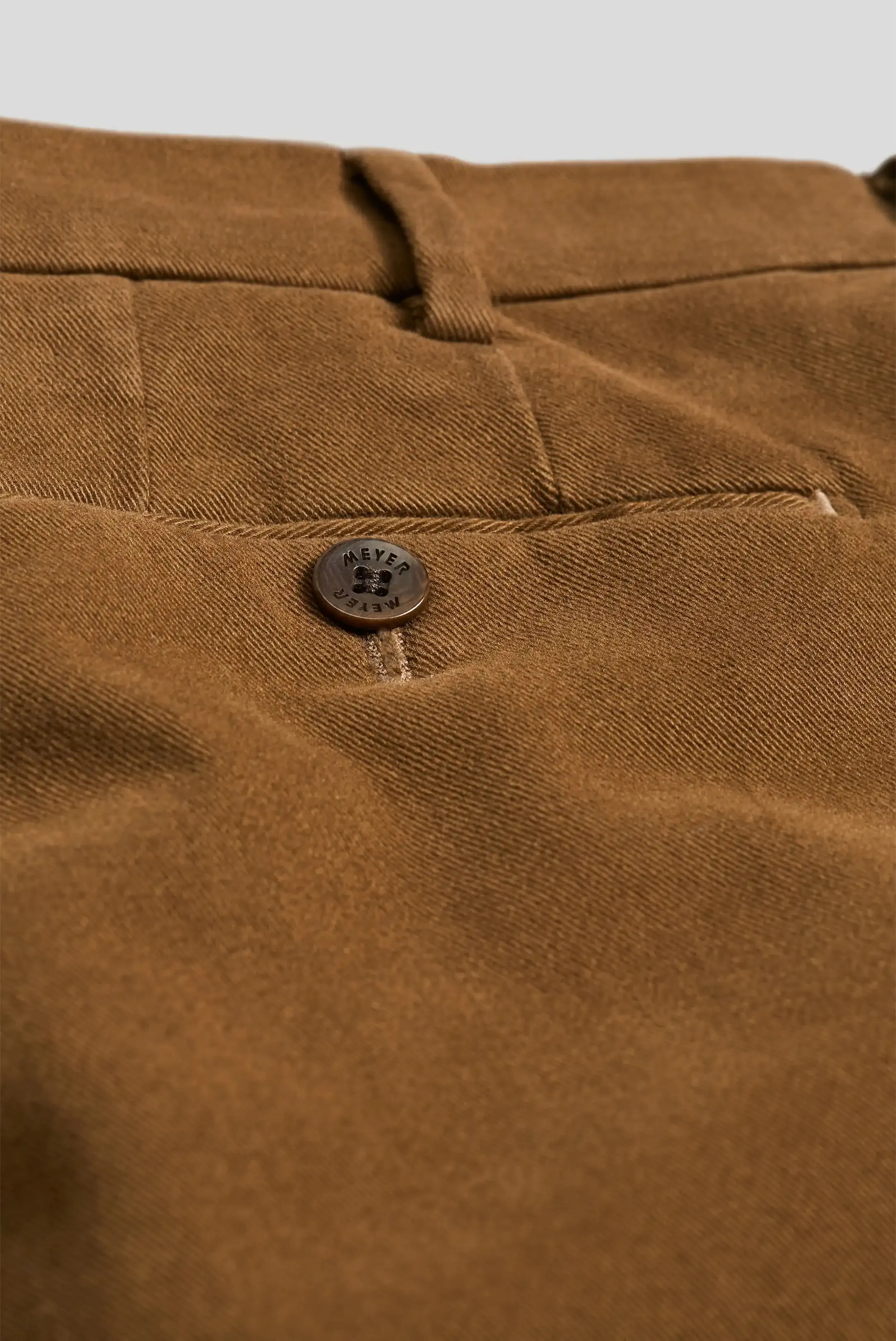 MEYER Exclusive Bonn Trousers - 8572 Luxury Twill Cotton Chino - Caramel